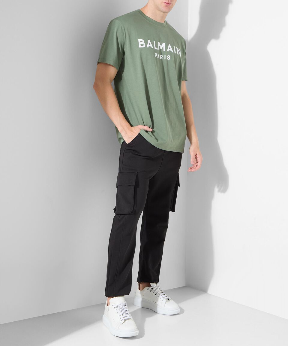 Balmain Playera de cuello redondo con manga corta estampada Hombre COMPRAR AHORA