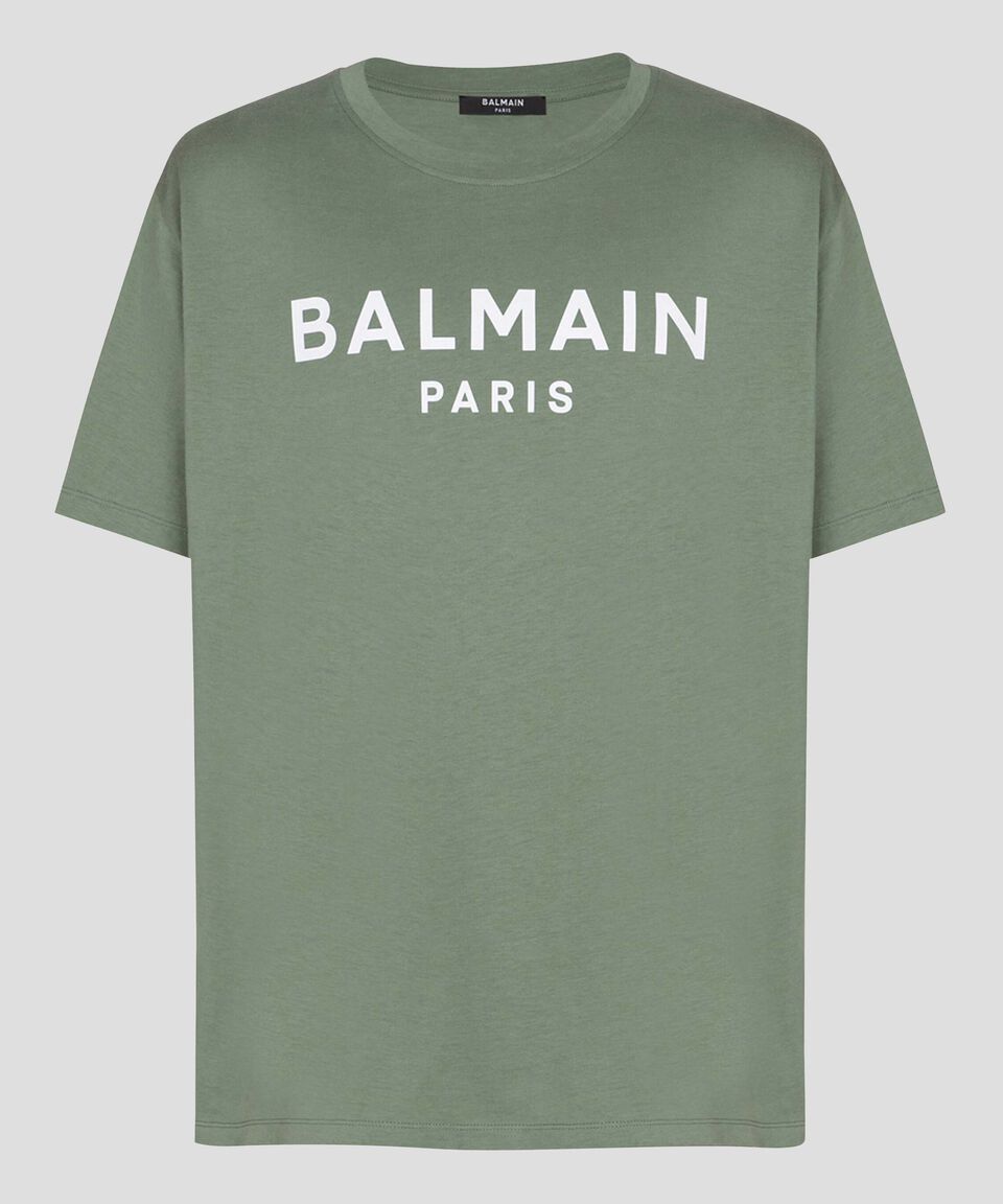 Balmain Playera de cuello redondo con manga corta estampada Hombre COMPRAR AHORA