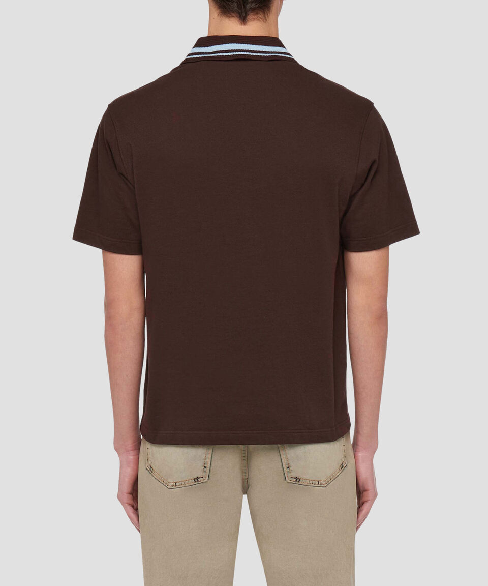 Ferragamo Polo de algodón orgánico Hombre Promoción por tiempo limitado