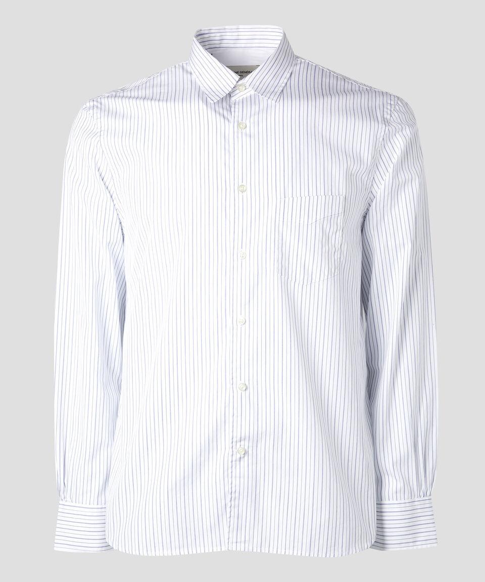 Officine Générale Camisa de rayas con manga larga Hombre Descuentos del mes