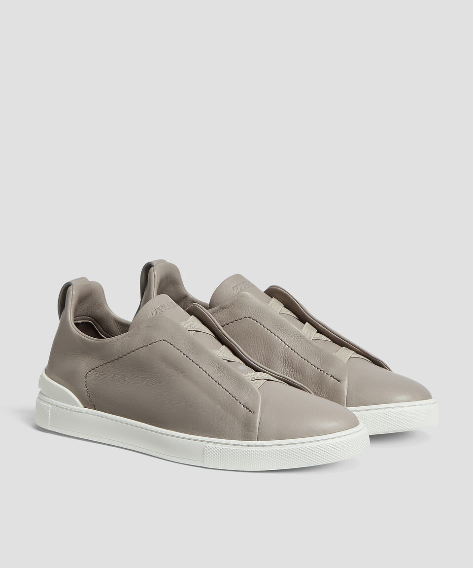 Zegna Tenis Casuales en Piel Hombre Descuento por venta flash