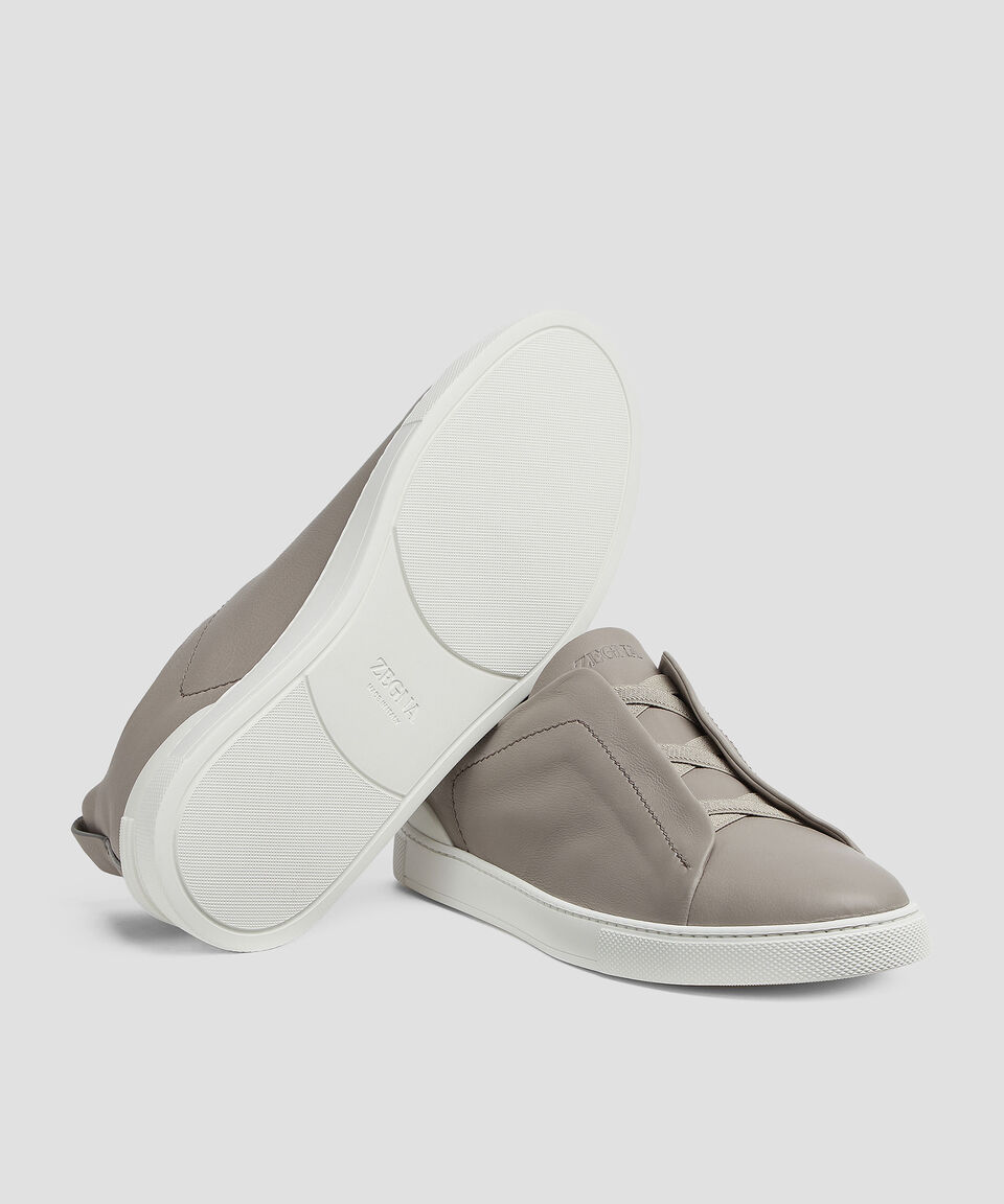 Zegna Tenis Casuales en Piel Hombre Descuento por venta flash
