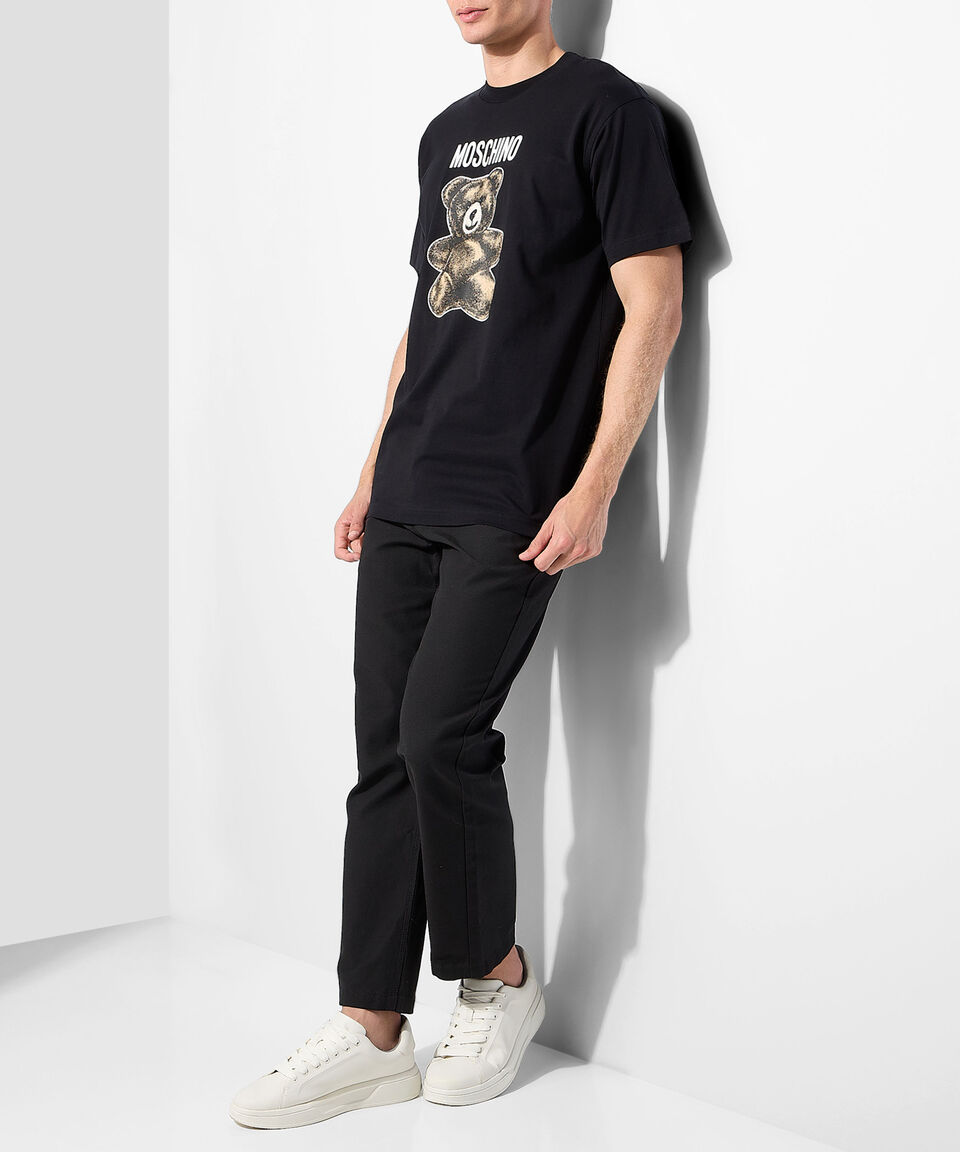 Moschino Playera de cuello redondo y manga corta Teddy Bear Hombre Rebajas de fin de temporada