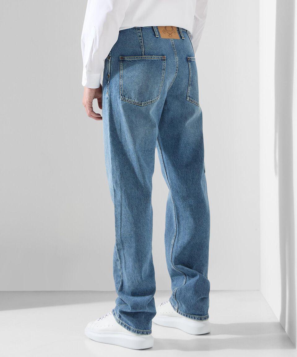 Moschino Jeans Laurel Crown Emblem de corte regular Hombre Outlet online