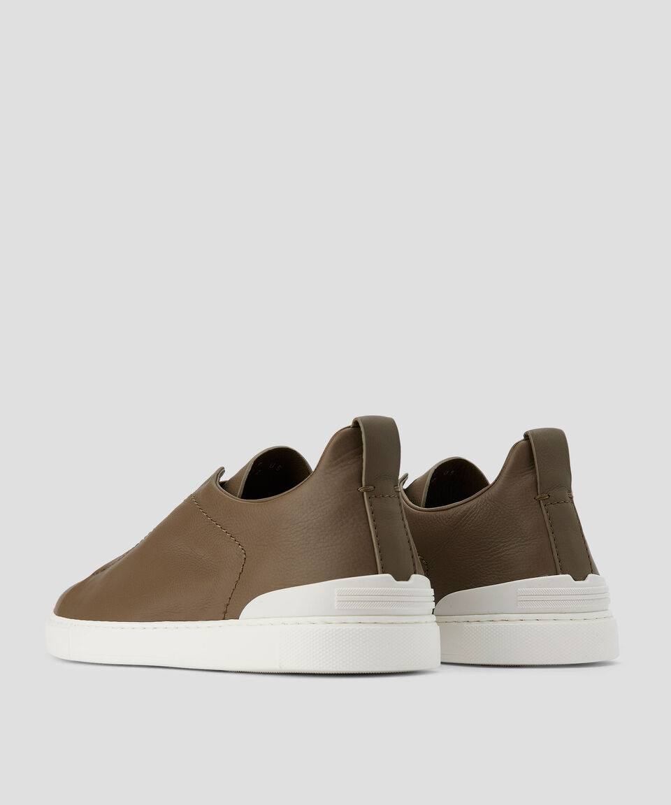 Zegna Tenis casuales en piel Triple Stitch Hombre Tienda