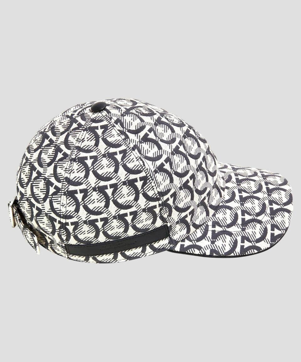 Ferragamo Gorra de béisbol con estampado Gancini entrelazado Hombre Liquidación
