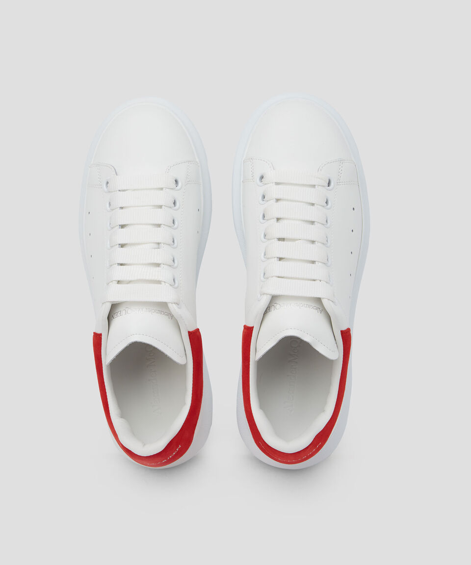 McQueen Tenis casuales con plataforma Oversized Lust Red en piel blancos Hombre Último día