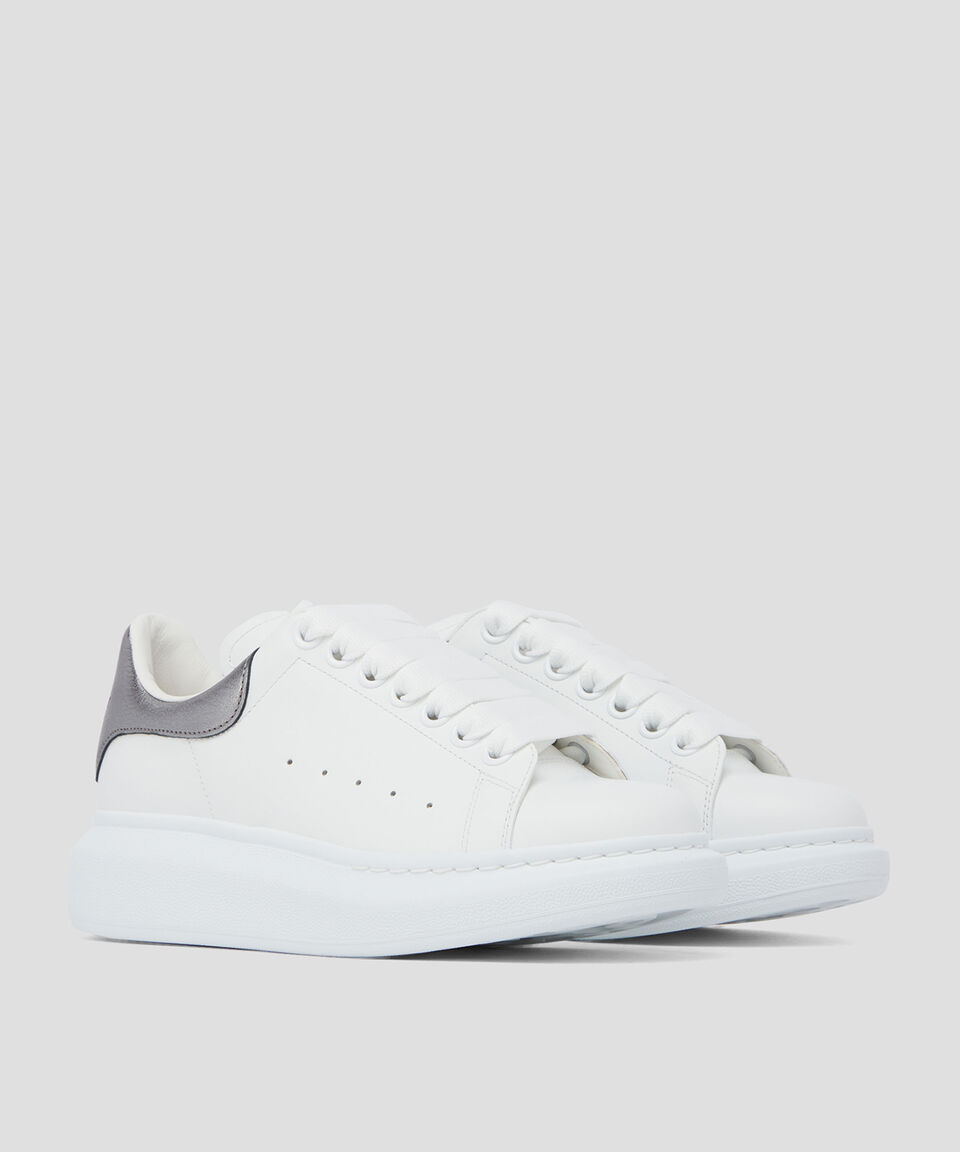 McQueen Tenis de piel Exagerated con talón a contraste Mujer En oferta