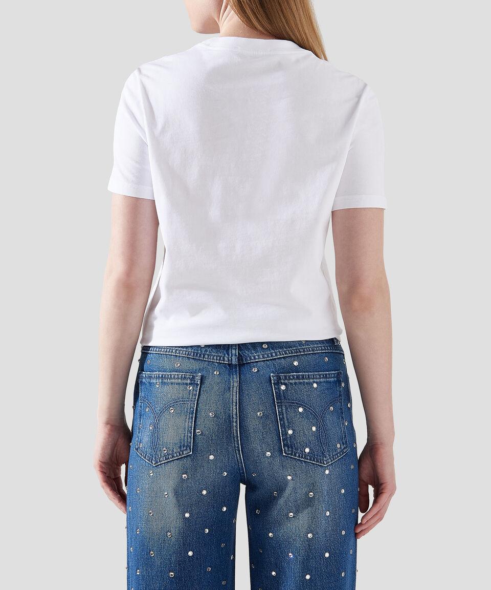 Versace Playera con logo de manga corta Mujer Rebajas de fin de temporada