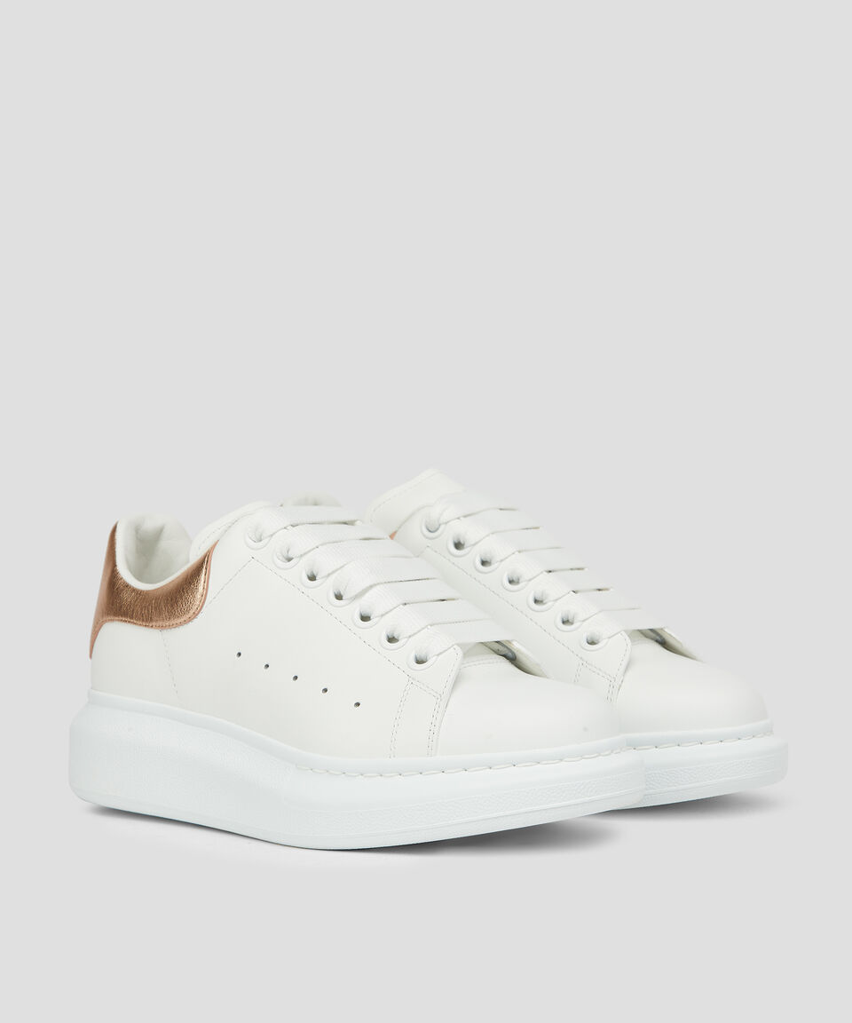 McQueen Tenis de piel Larry con talón metalizado Mujer Rebajas
