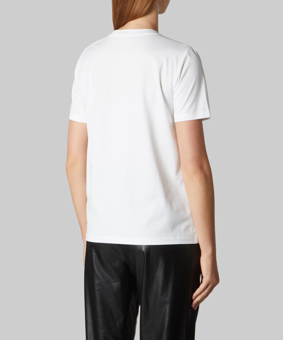 Balmain Playera de cuello redondo con manga corta estampado Mujer Los más vendidos