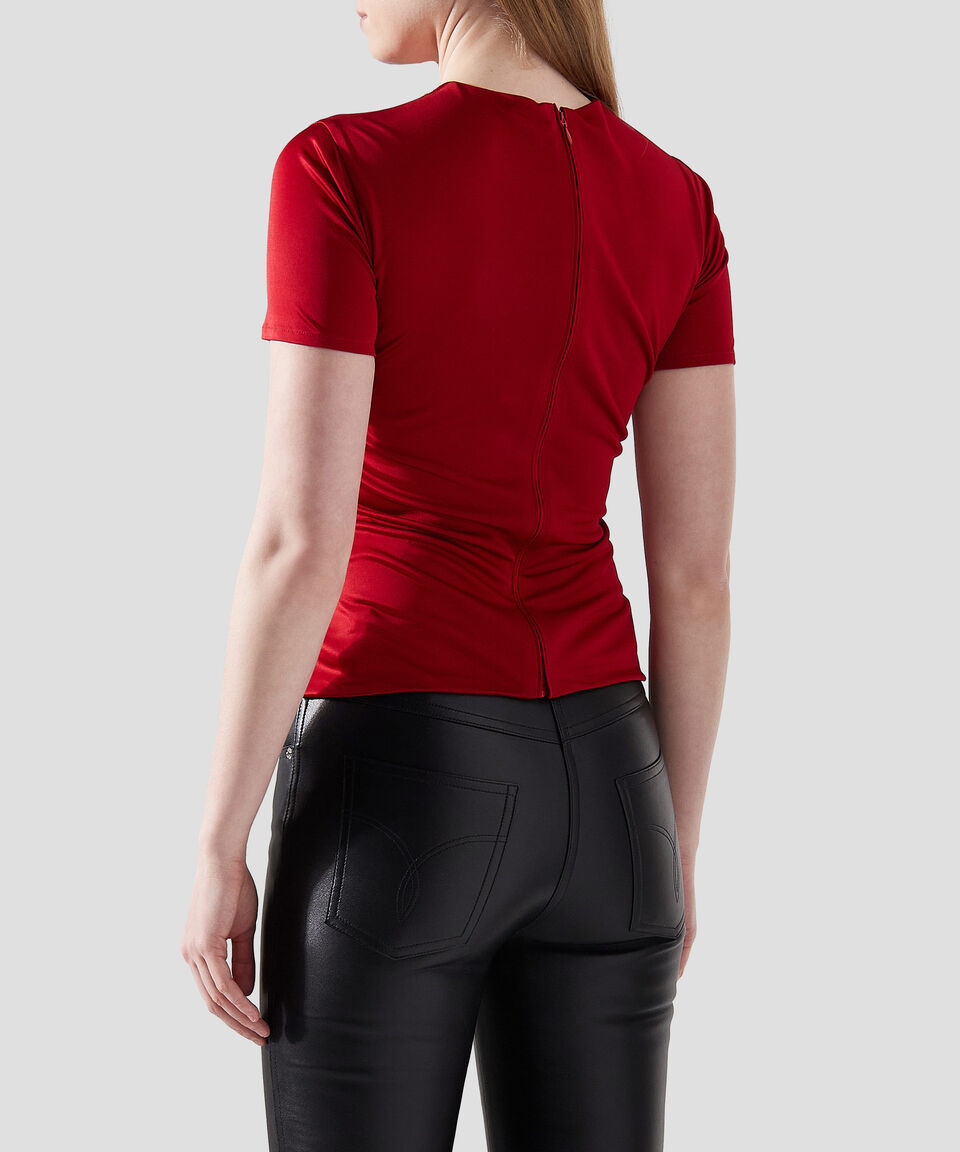 Versace Blusa fluida de manga corta Mujer Liquidación