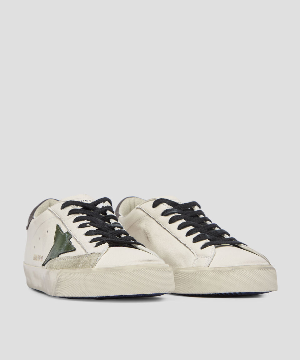 Golden Goose Deluxe Brand Tenis casuales Super-Star en piel vacuna Hombre Solo hoy