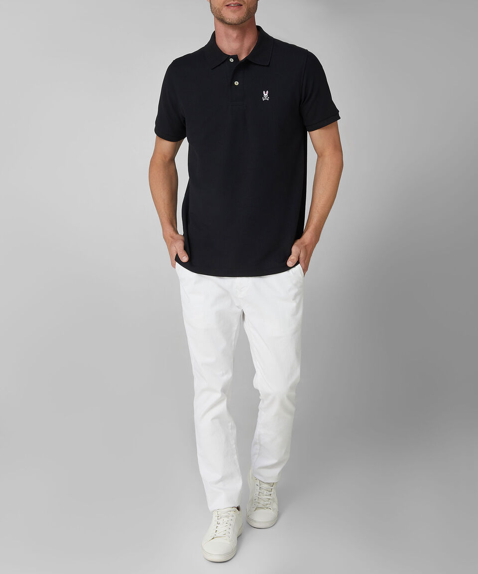Psycho Bunny Playera Tipo Polo Negra Manga Corta Hombre Promoción trimestral