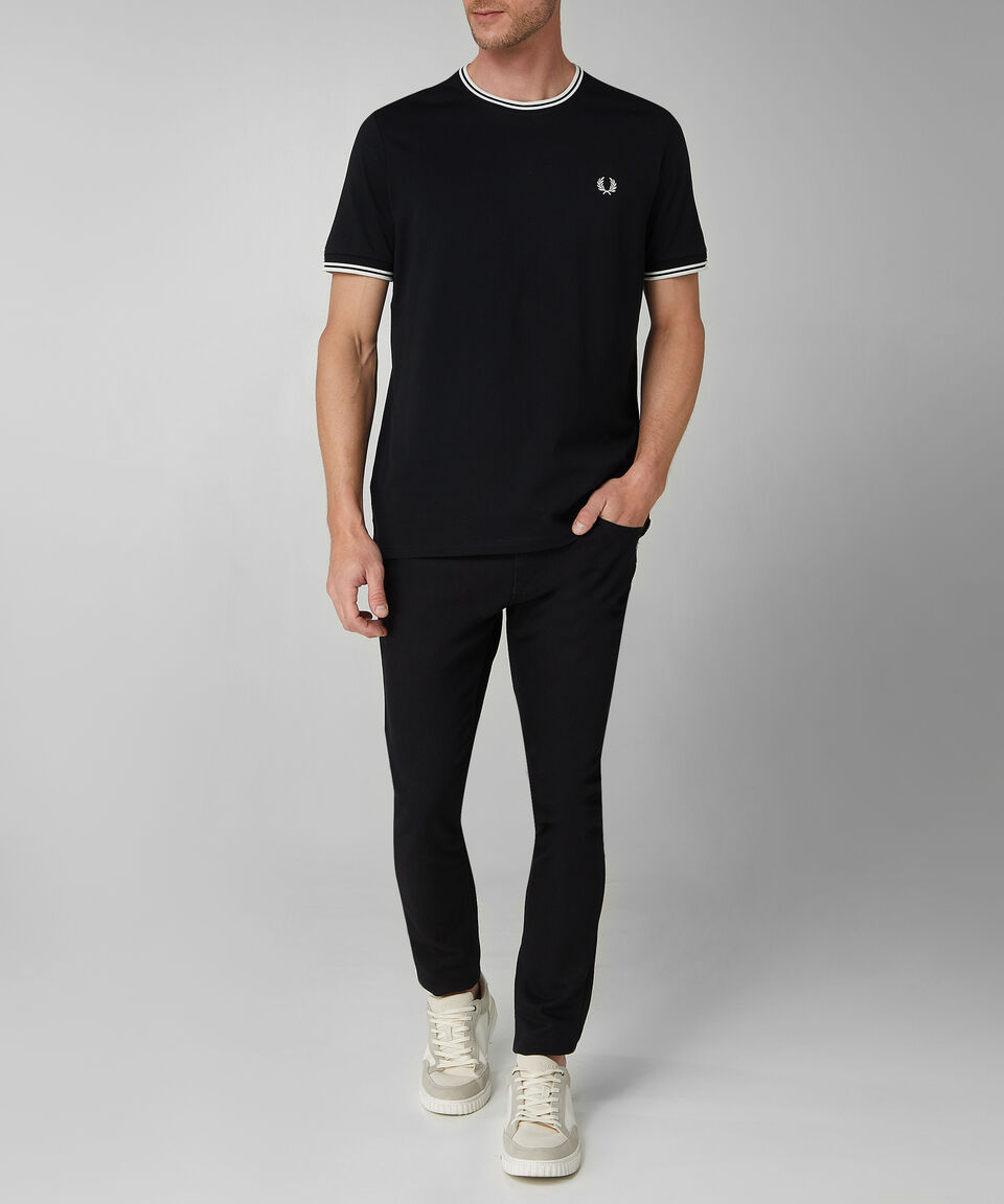 Fred Perry Playera de manga corta lisa Hombre Grandes descuentos