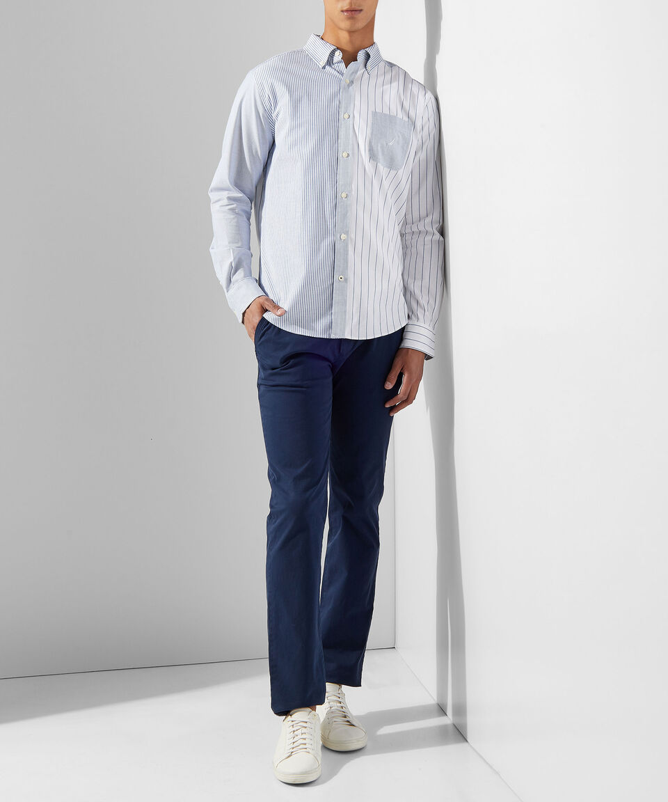 Nautica Camisa rayas manga larga Hombre Rebajas