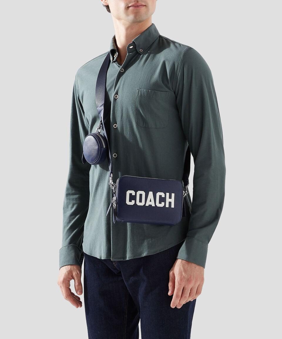 Coach Bolso crossbody en piel vacuna con grabado Hombre Los más vendidos