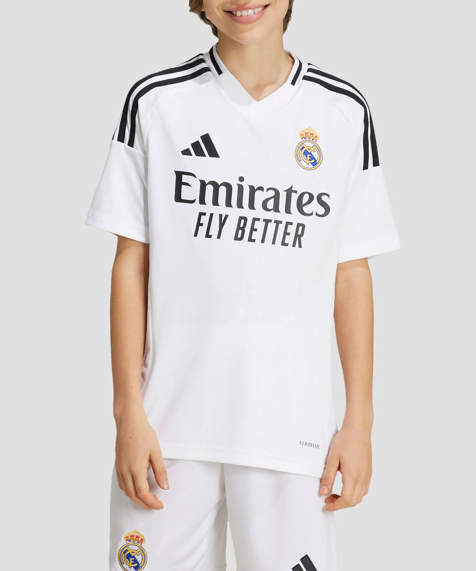 Adidas Jersey para fútbol soccer Real Madrid local 24/25 manga corta Niño Venta caliente