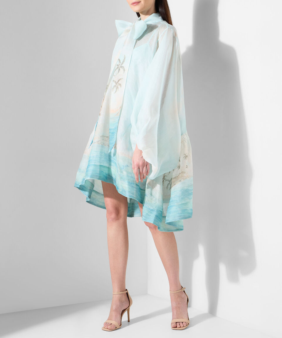 Zimmermann Vestido mini Illuminate Billow manga larga Mujer Precio de fábrica