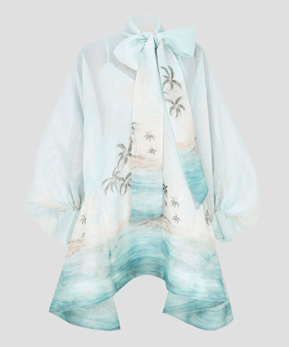Zimmermann Vestido mini Illuminate Billow manga larga Mujer Precio de fábrica