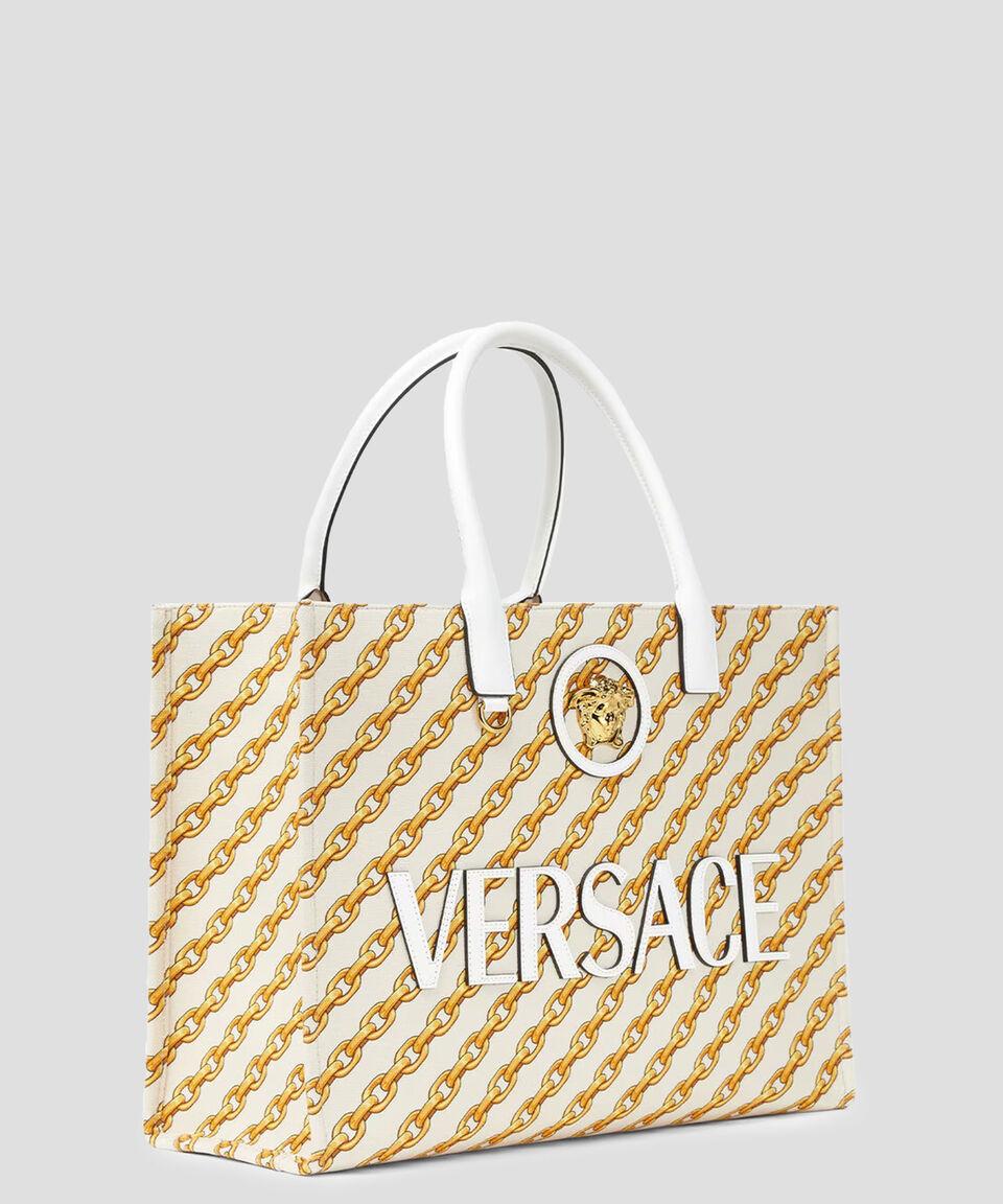Versace Bolsa Tote con logo Mujer Promoción trimestral