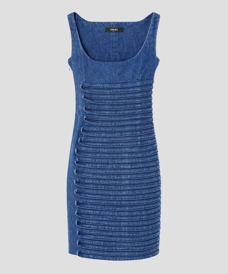 Versace Vestido de mezclilla midi Embroiderd sin mangas Mujer Solo queda un día