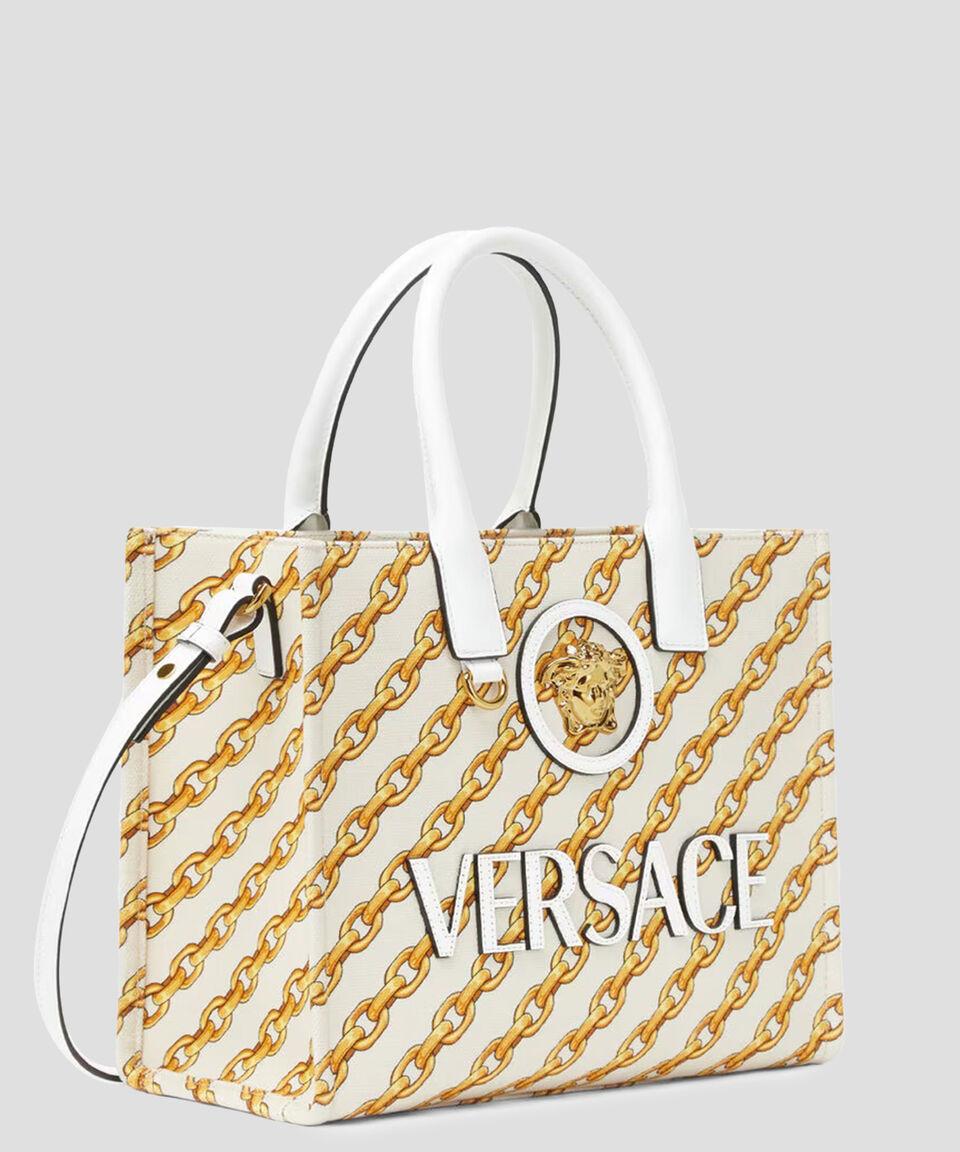 Versace Bolsa Tote con logo Mujer Tienda de fábrica