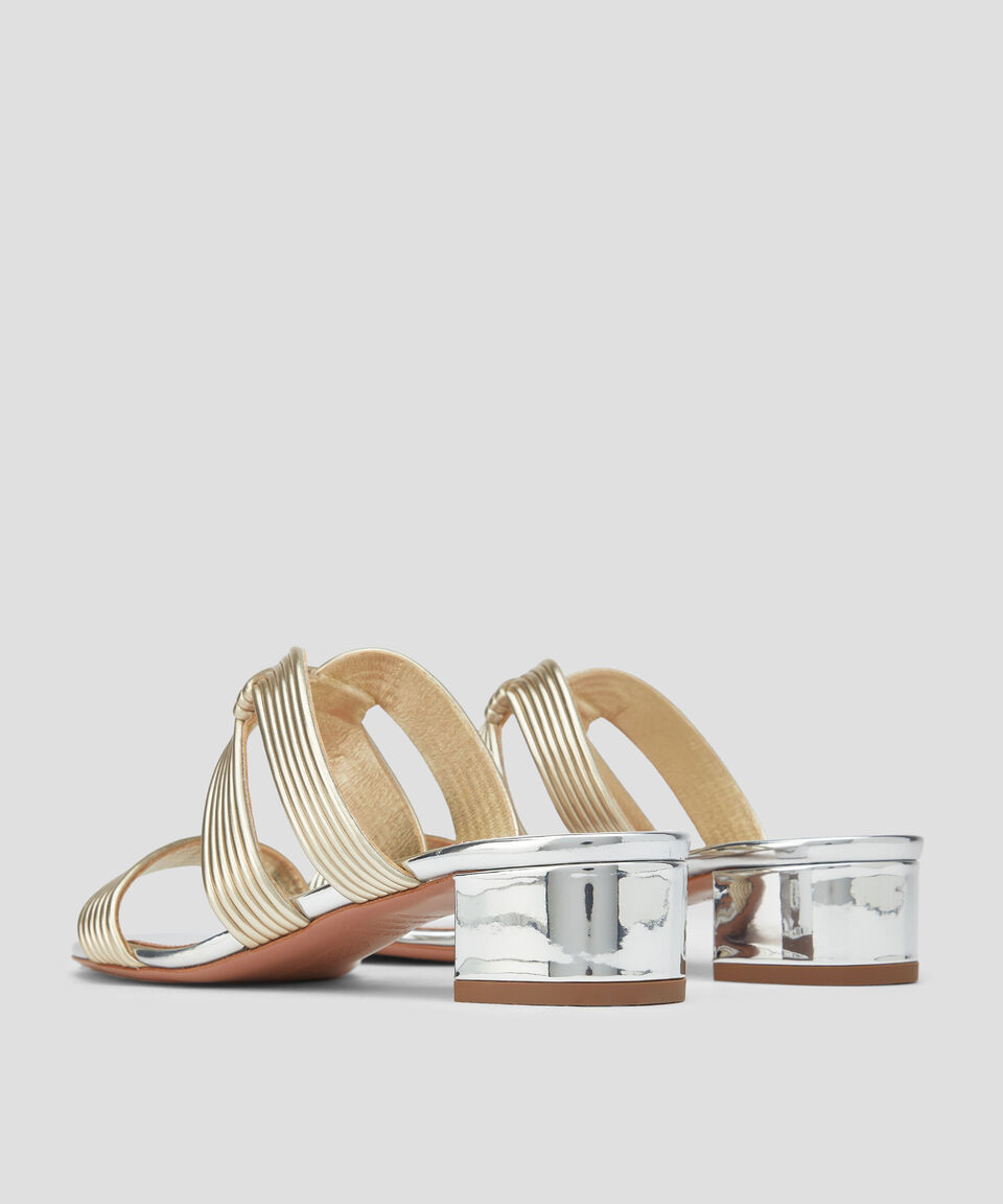 Aquazzura Sandalias de tacón bajo ancho Esencia Mujer Ahorra y exporta