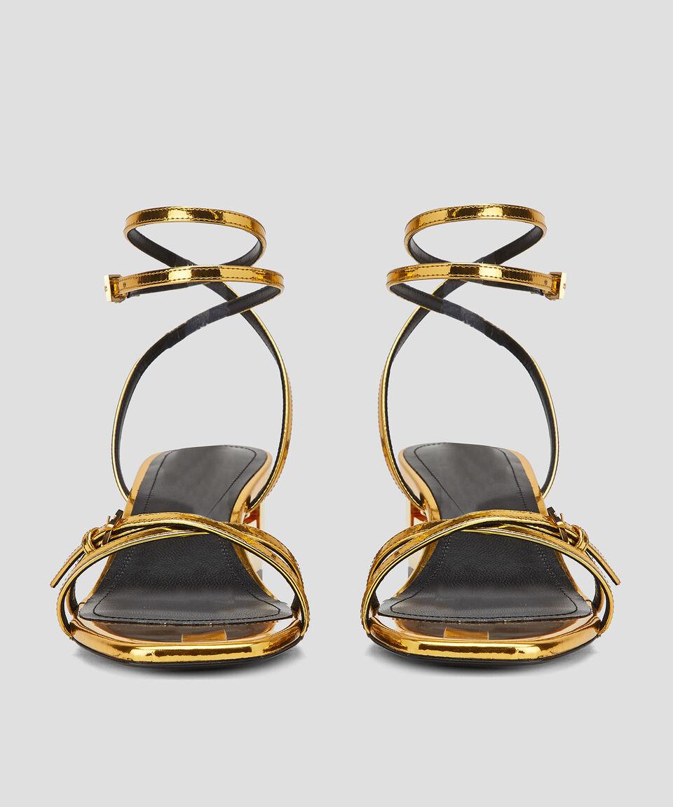 Givenchy Sandalias de tacón mediano cuadrado G Cube Strap en piel Mujer En oferta