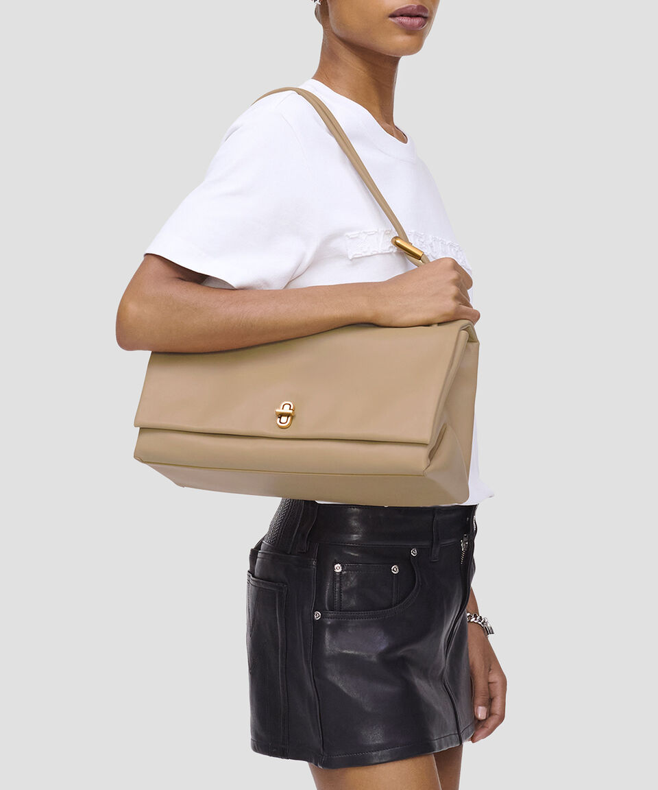 Marc Jacobs Bolsa shoulder beige en piel The Large Dual Mujer Última moda