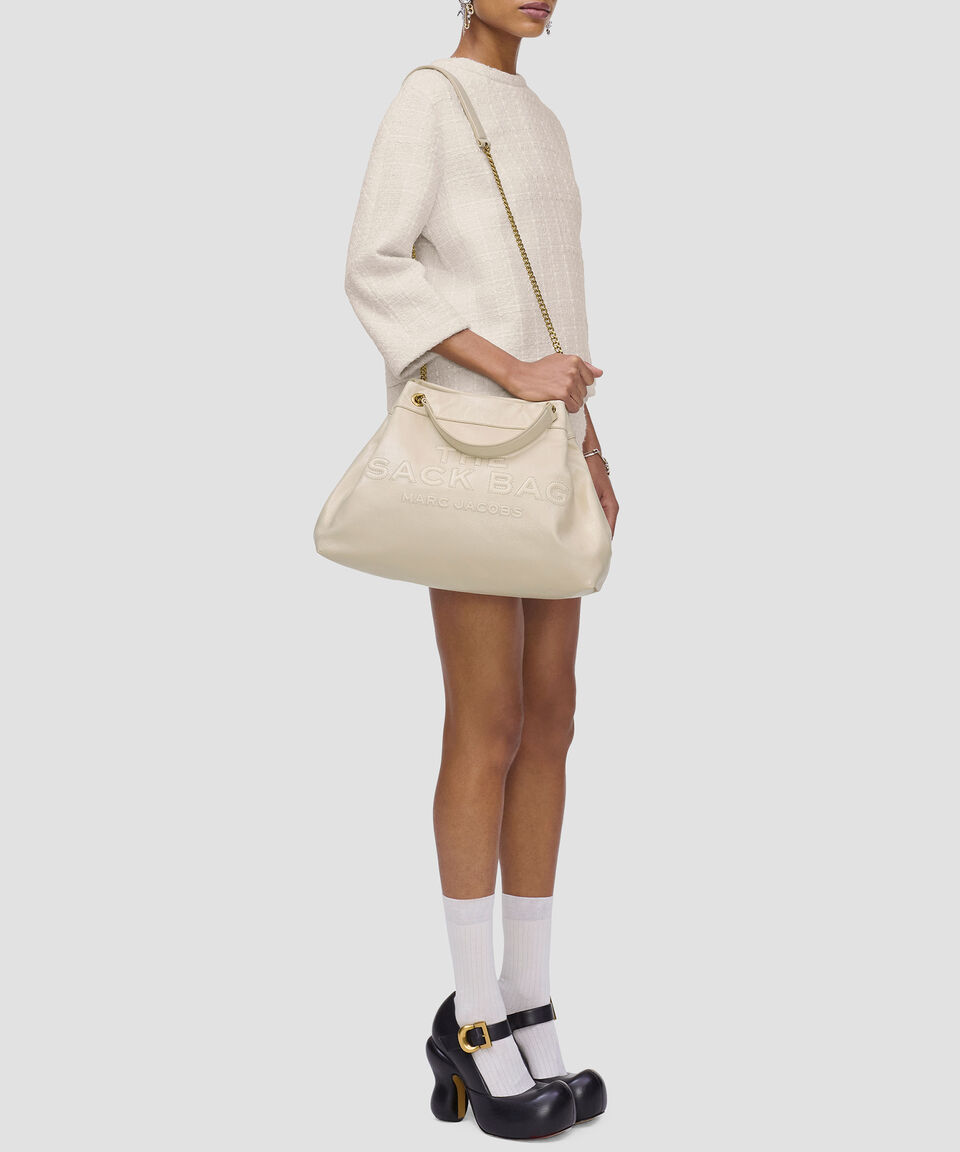 Marc Jacobs Bolsa bucket beige en piel The Large Chain Mujer Grandes ahorros