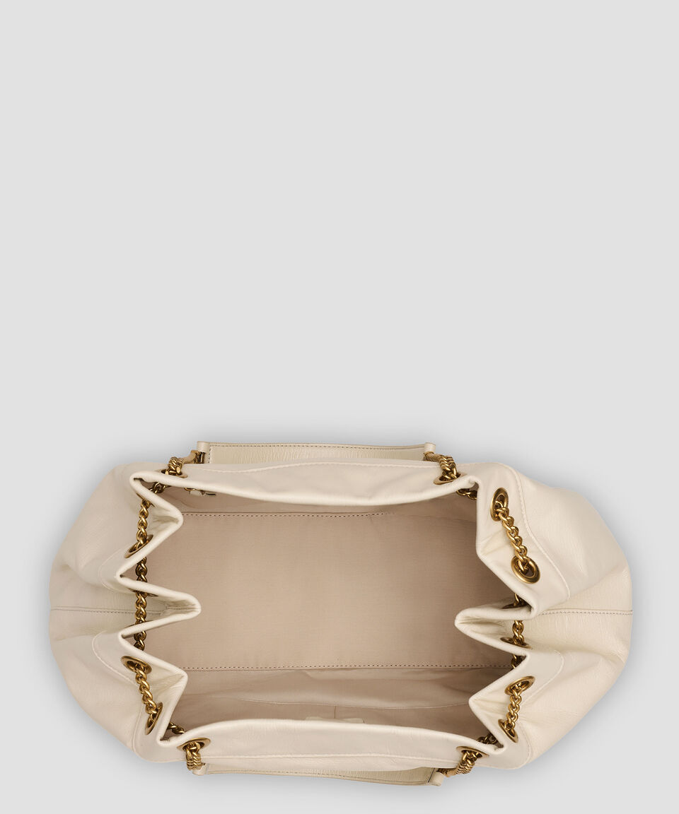 Marc Jacobs Bolsa bucket beige en piel The Large Chain Mujer Grandes ahorros