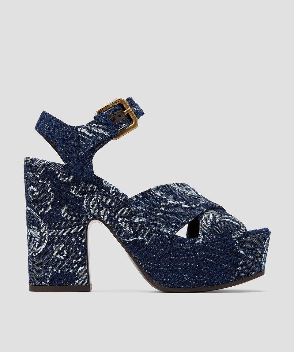 Etro Sandalias con tacón alto de media luna y plataforma Mujer