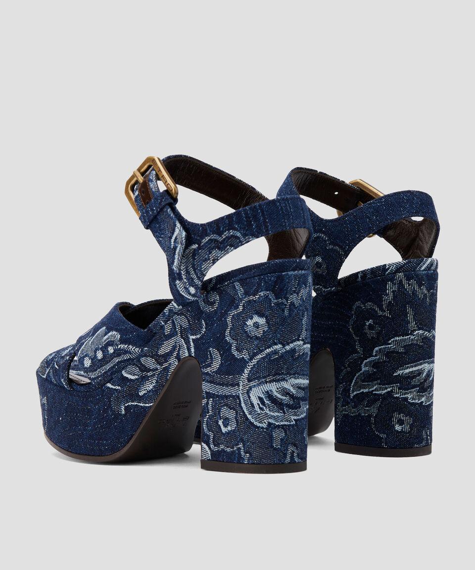 Etro Sandalias con tacón alto de media luna y plataforma Mujer Ofertas