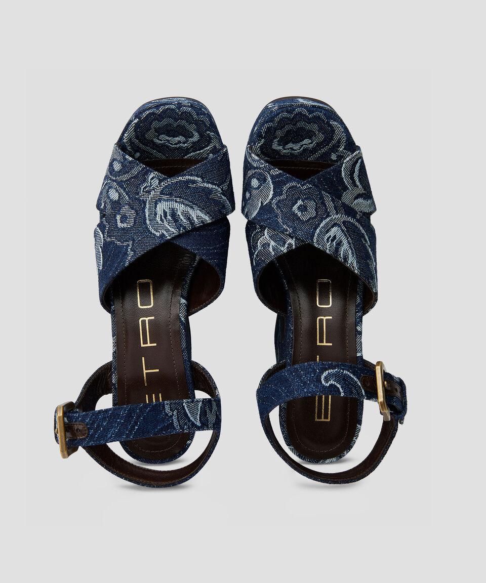 Etro Sandalias con tacón alto de media luna y plataforma Mujer Ofertas