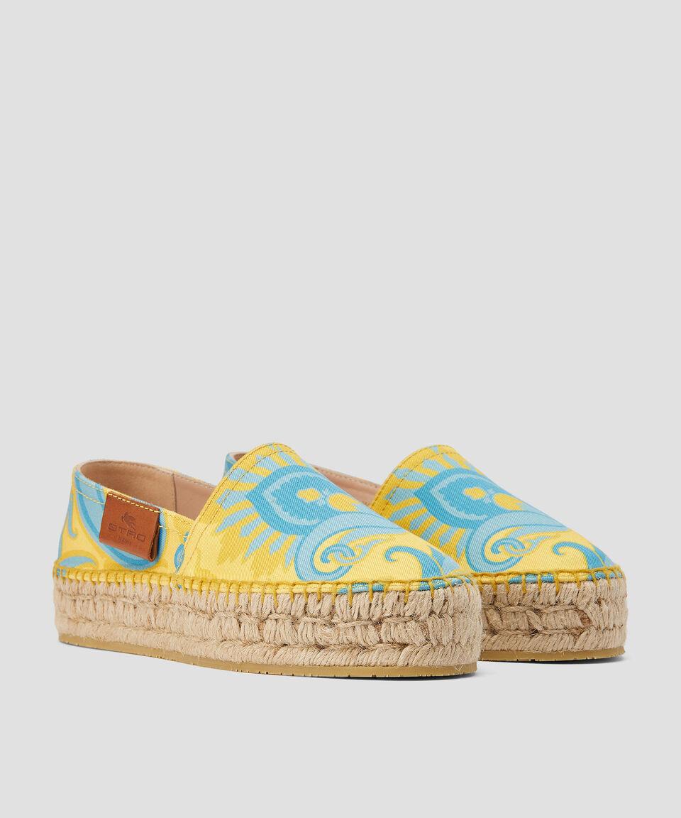Etro Alpargatas Canvas planas con plataforma Mujer Venta caliente