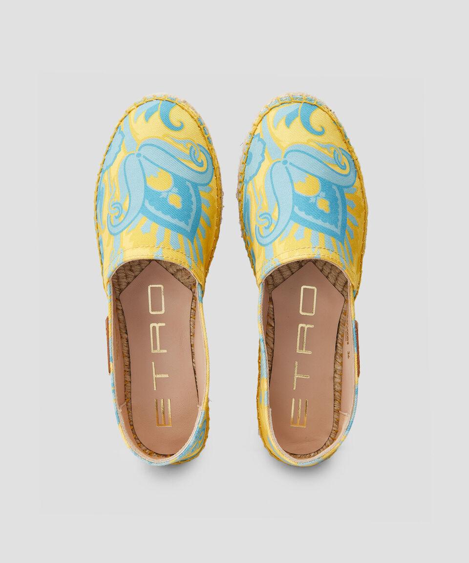 Etro Alpargatas Canvas planas con plataforma Mujer Venta caliente