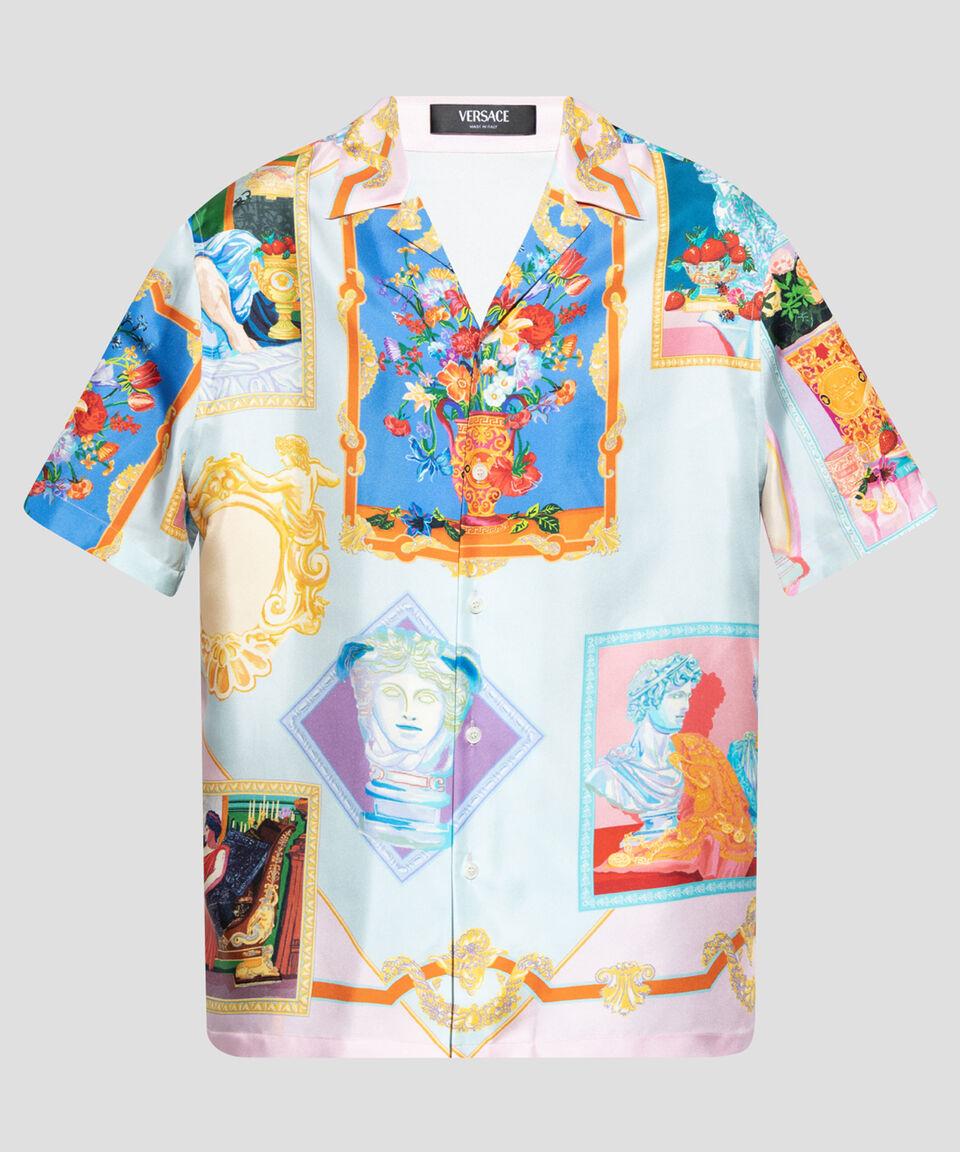 Versace Camisa estampada con manga corta Hombre Rebajas baratas