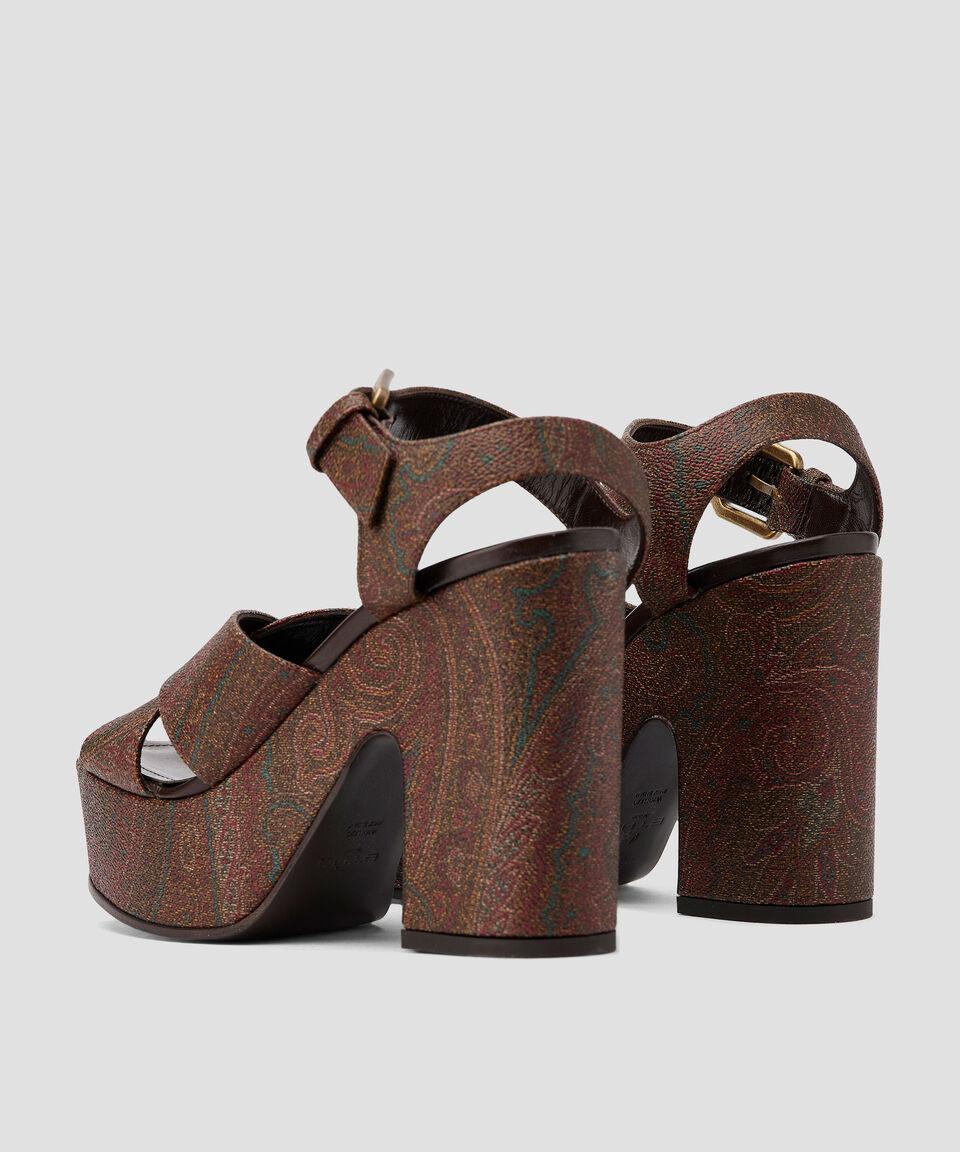 Etro Sandalias con tacón alto de media luna y plataforma Mujer Los más vendidos