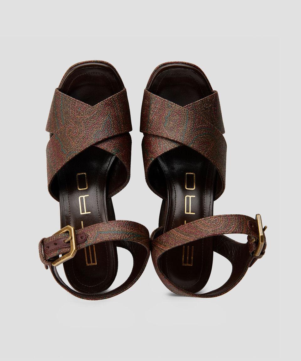 Etro Sandalias con tacón alto de media luna y plataforma Mujer Los más vendidos