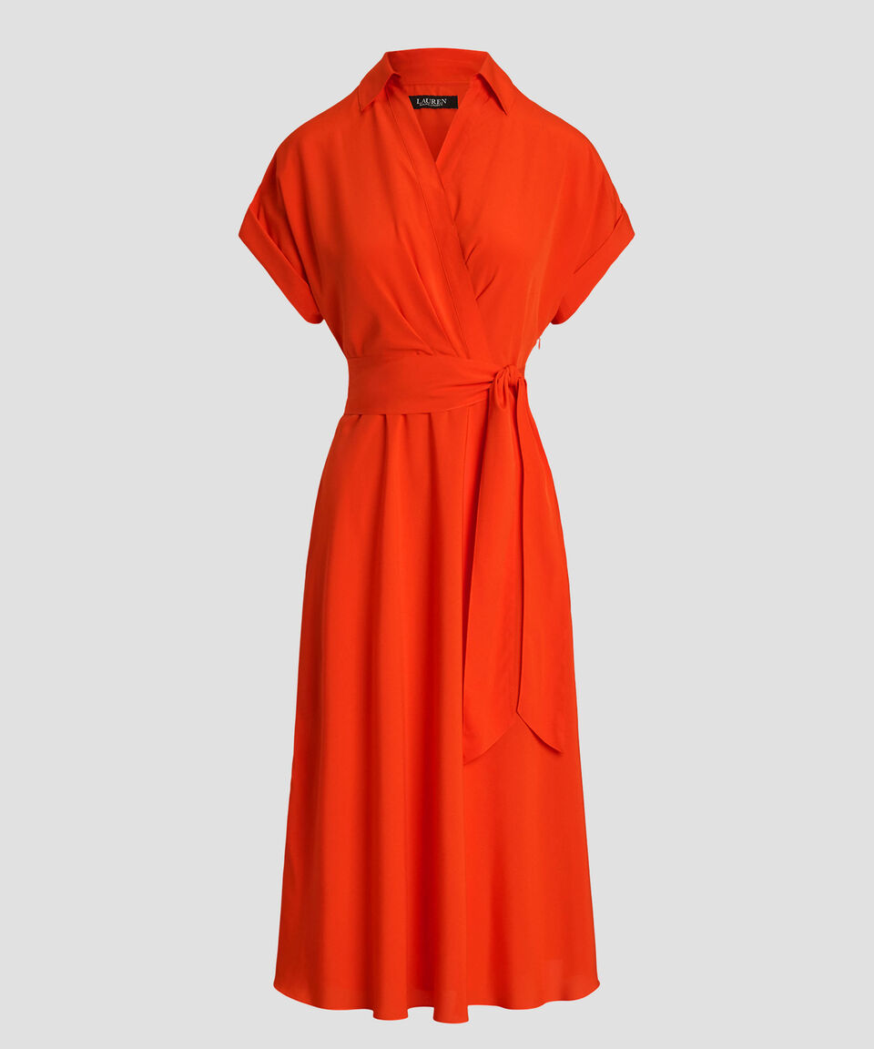 Lauren Vestido midi con cinturón Mujer Tienda de fábrica