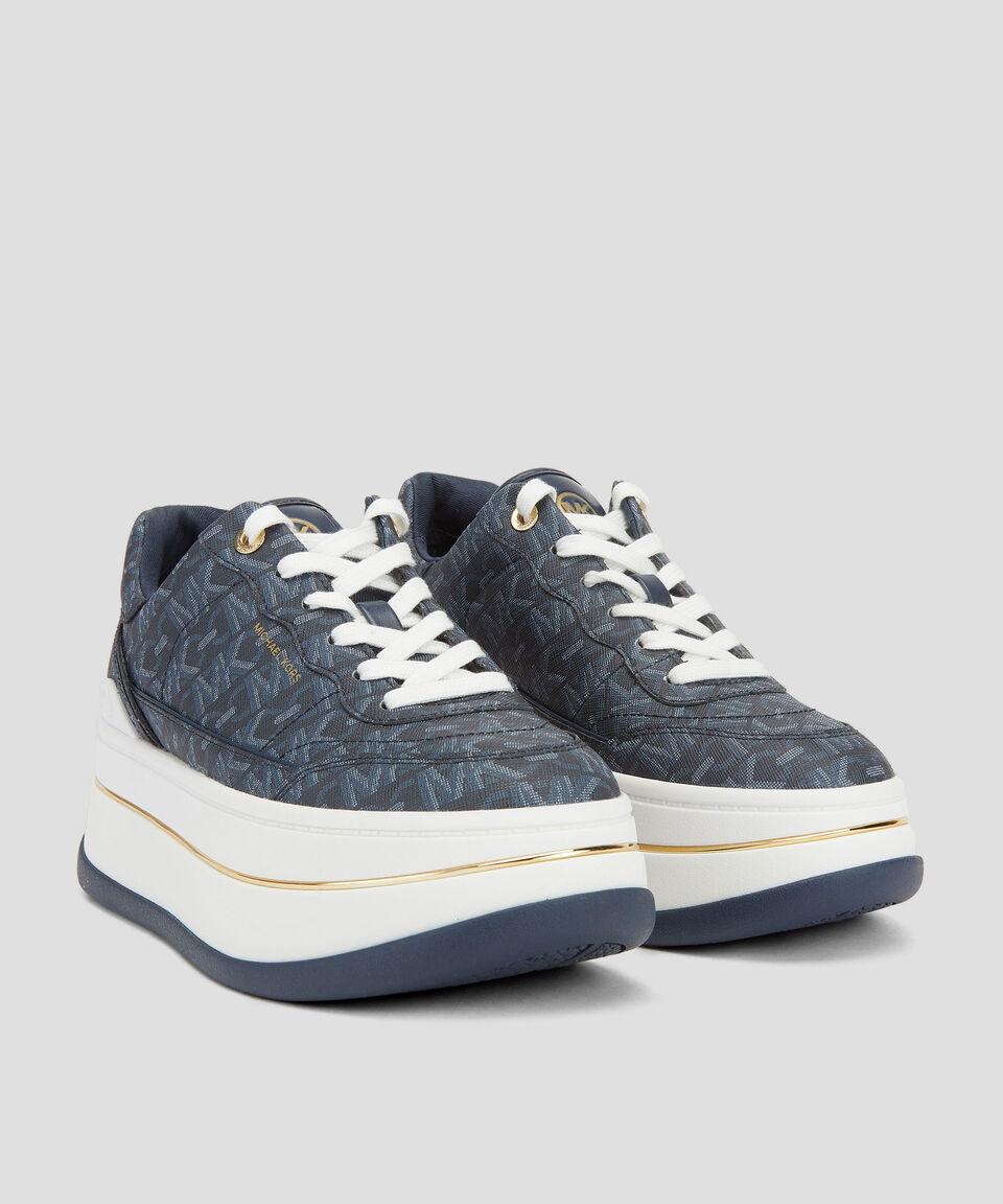 Michael Kors Tenis casuales con plataforma y monogram Hayes Lace Up Mujer Ahorra y exporta