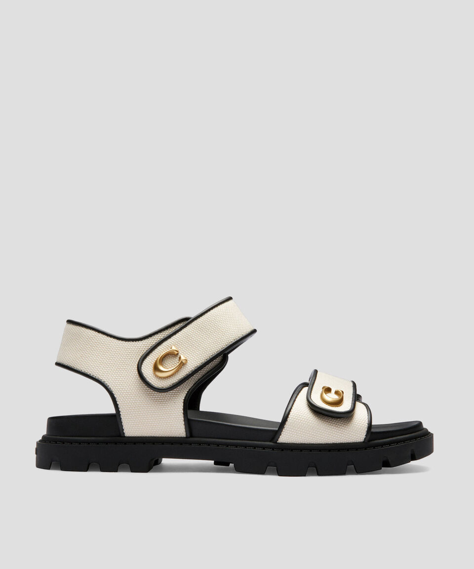 Coach Sandalias planas con textura Brynn Mujer