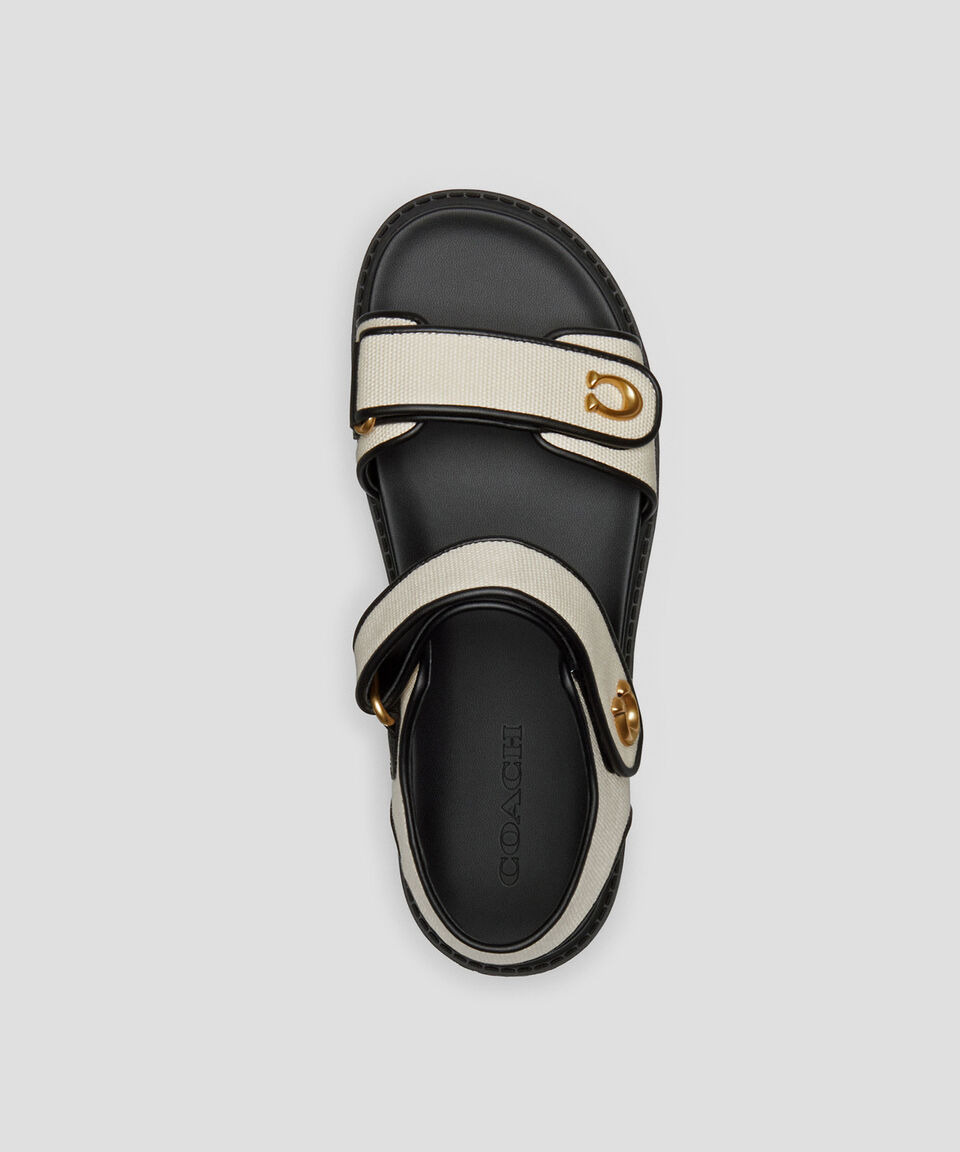 Coach Sandalias planas con textura Brynn Mujer Ofertas de temporada