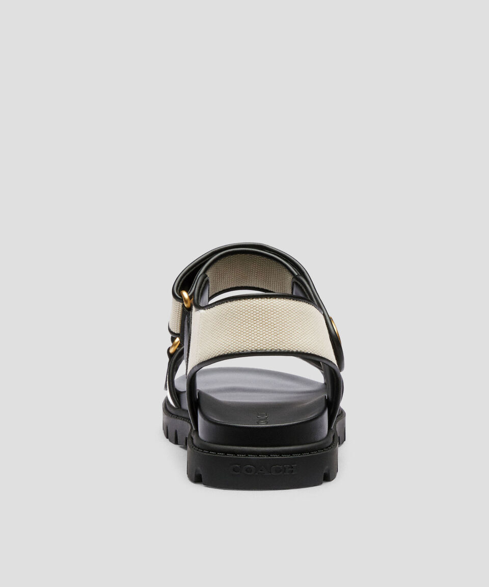 Coach Sandalias planas con textura Brynn Mujer Ofertas de temporada