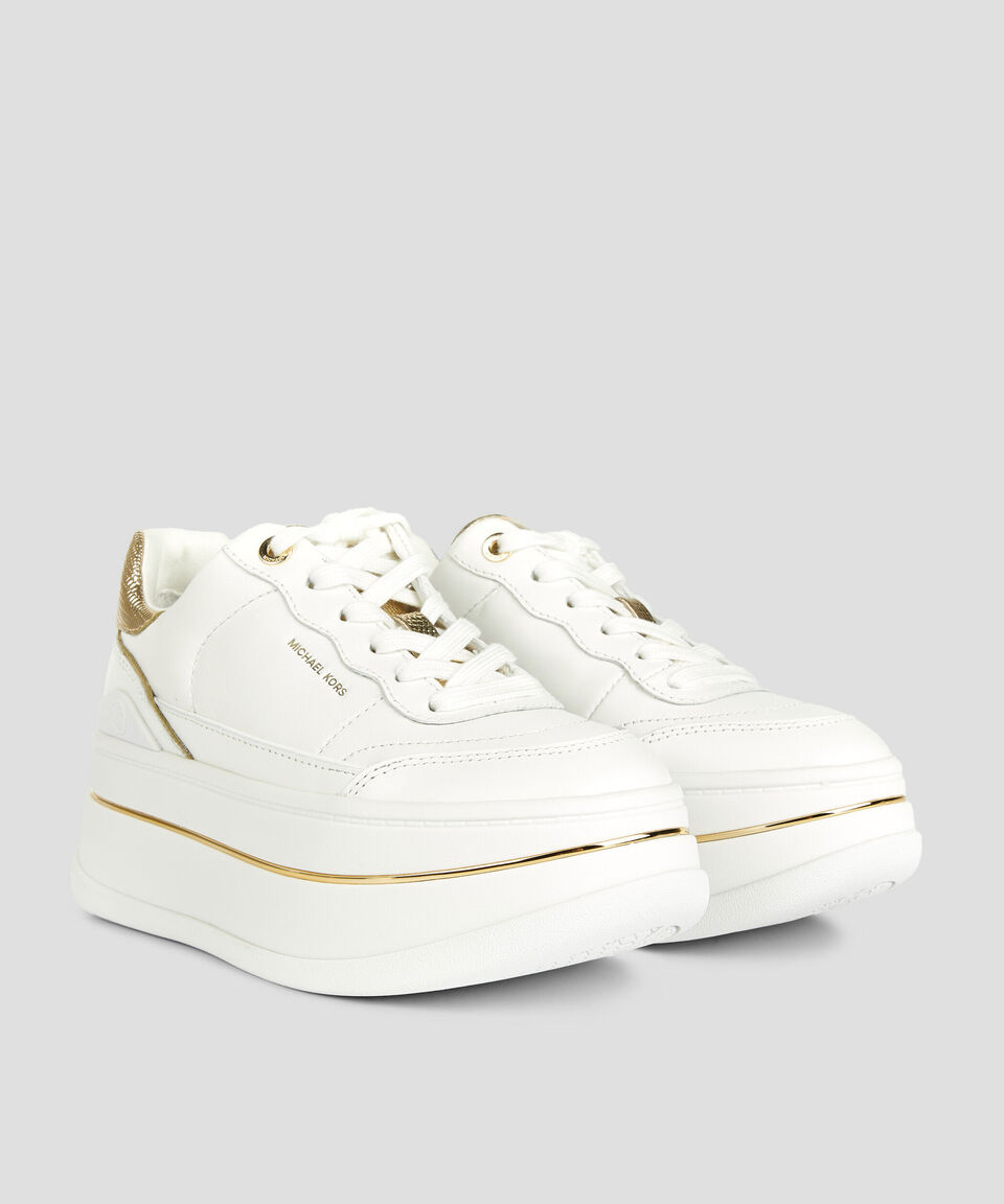 Michael Kors Tenis casuales con plataforma Hayes Lace up en piel Mujer Rebajas de fábrica