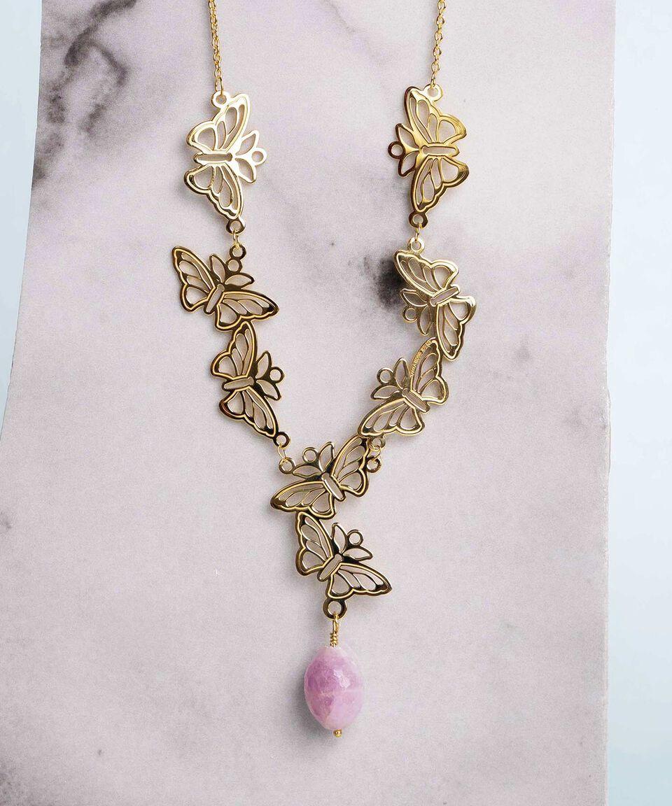 Tanya Moss Collar en Plata .925 con 8 Mariposas e Incrustación de Kunzita Mujer Solo queda un día
