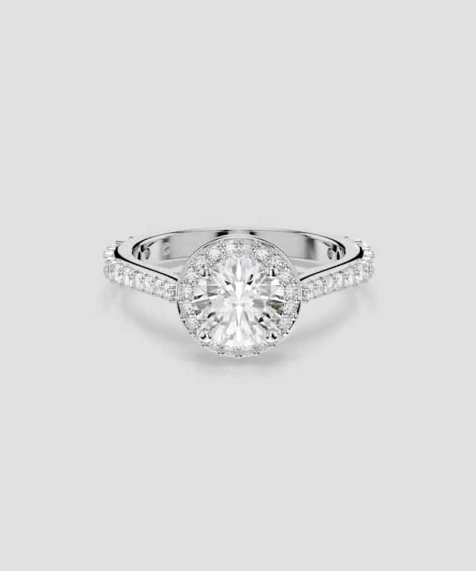 Swarovski Anillo de cóctel Una Angelic con cristales Unisex