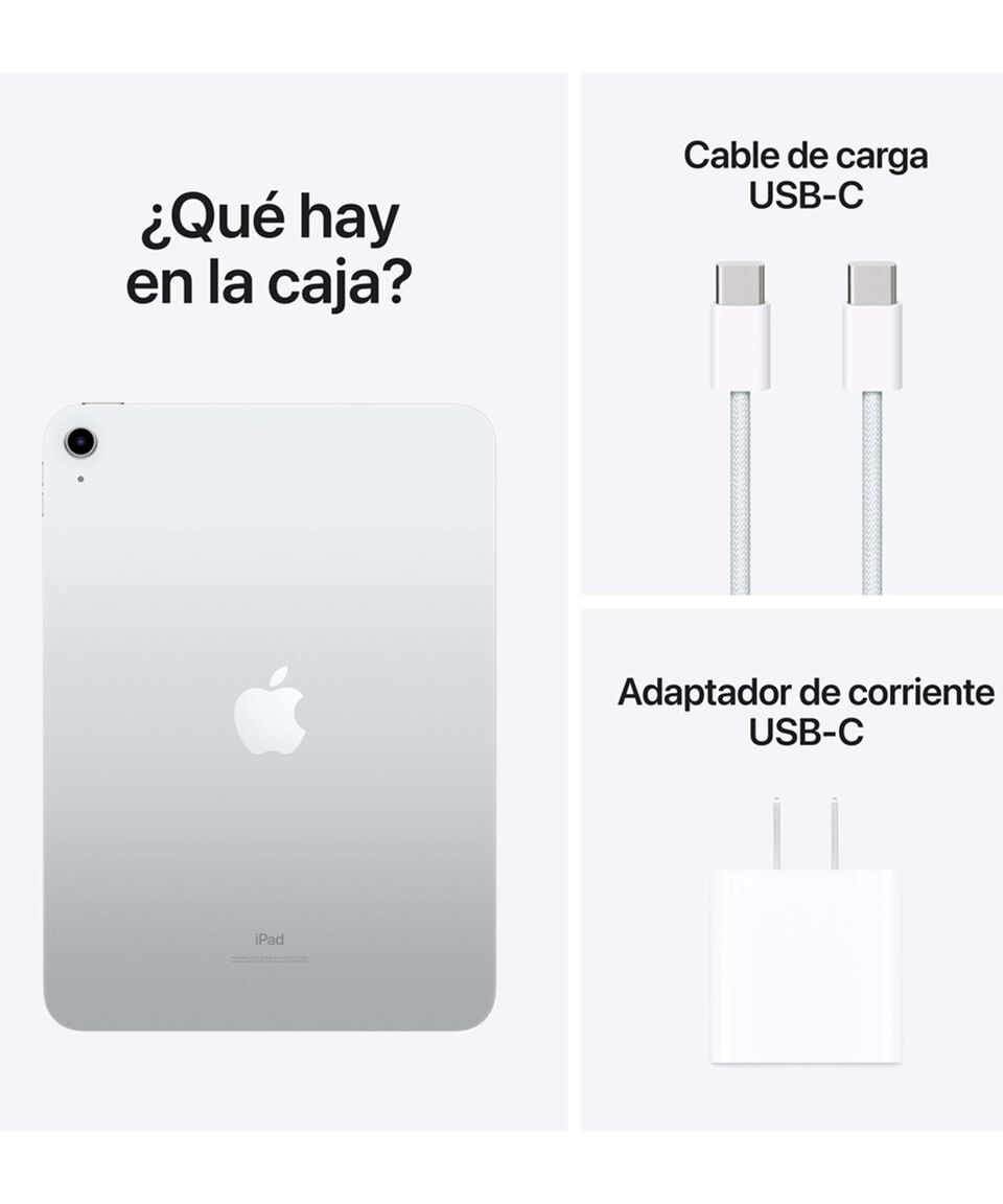 Apple iPad (Décima generación) 10.9" Chip A14 Bionic 64 GB Plata Solo queda un día