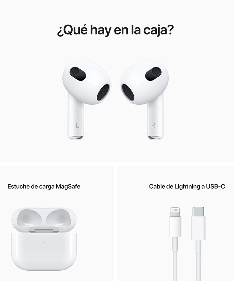 Apple AirPods (tercera generación) con estuche de carga MagSafe (Carga inalámbrica) Liquidación